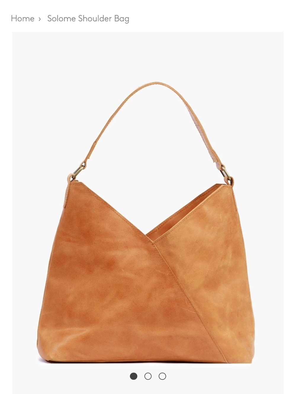 Solome Shoulder Bag By ABLE — Blonde Tan Brusge To Suede Leather Shoulder Bag